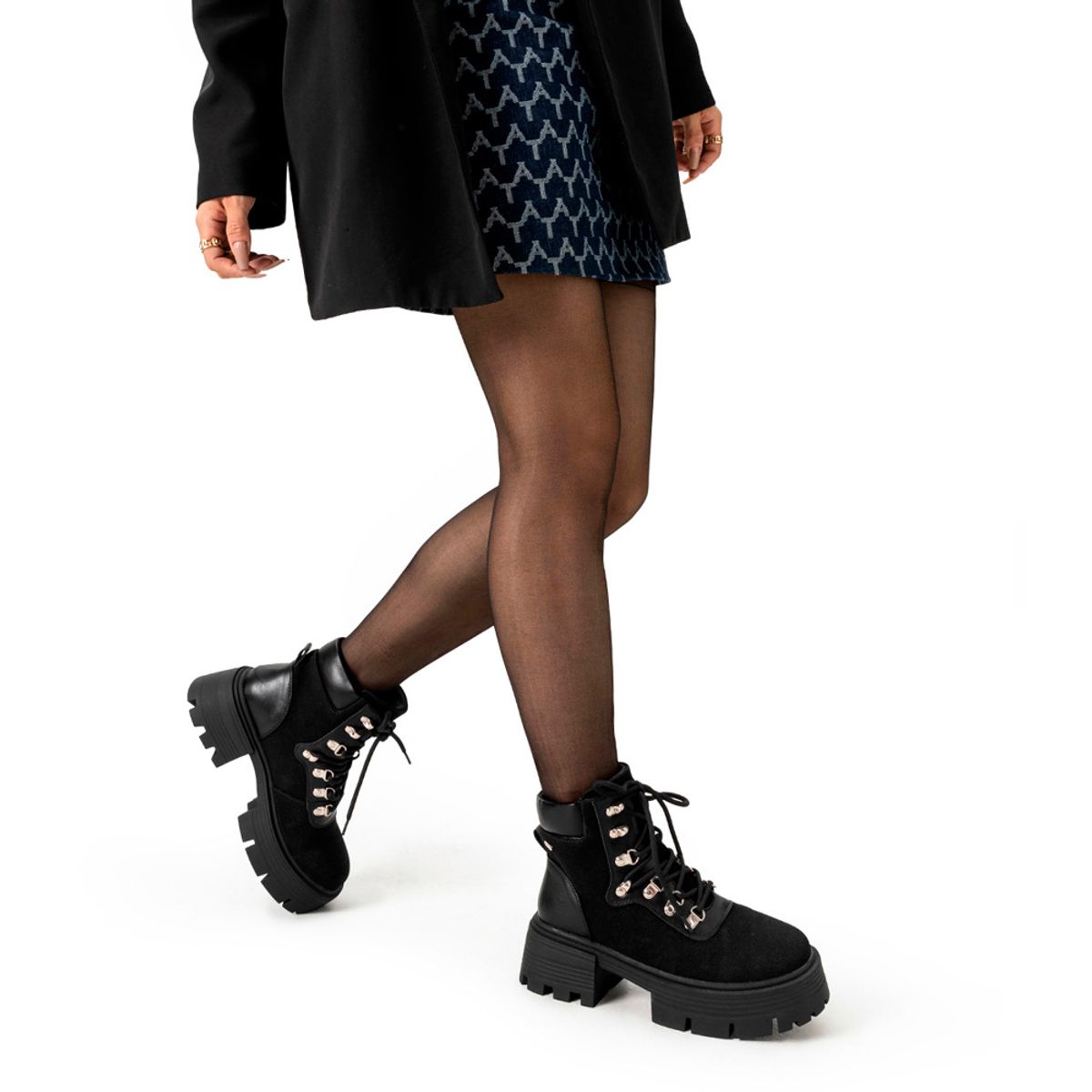 WEIDE - Botin Negro Casual Mujer Weide DH73