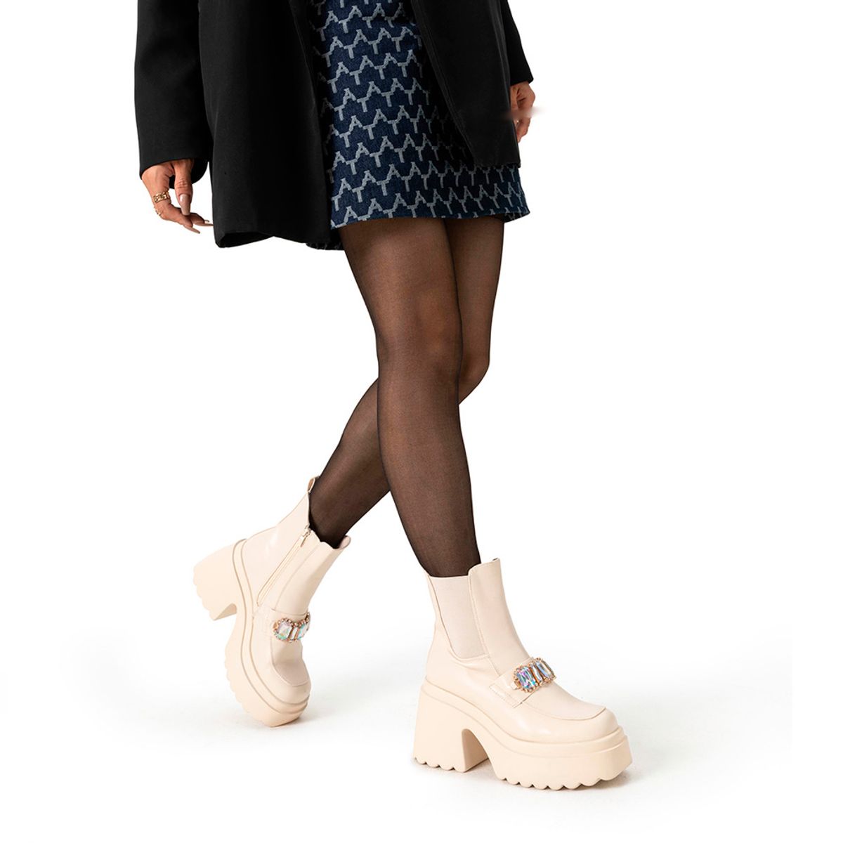 WEIDE - Botin Beige Casual Mujer Weide DH71