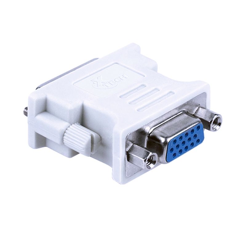 XTECH - Adaptador de video DVI a VGA 720/P Cobre XTC-362 Blanco