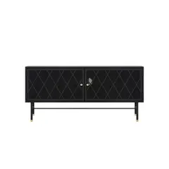SUR DISEÑO - Mesa de TV Ventoux Metal Negro