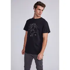 SIOUX - Polera Hombre Negro Siluetas Raperos