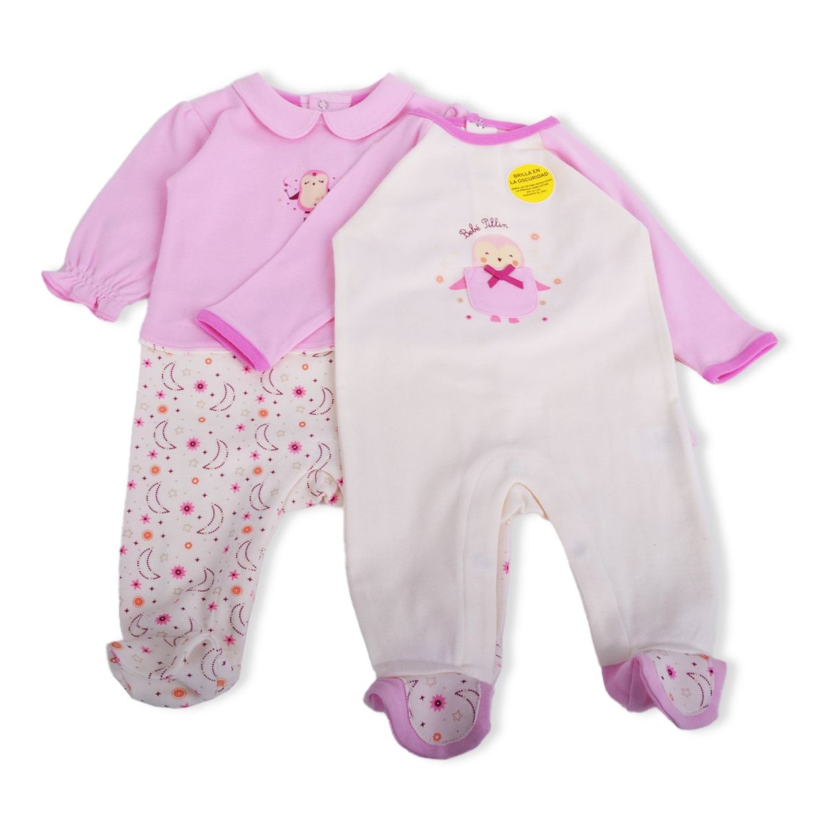 PILLIN - Pack 2 Pzas Osito Bebé Niña Multicolor Pillin PILLIN