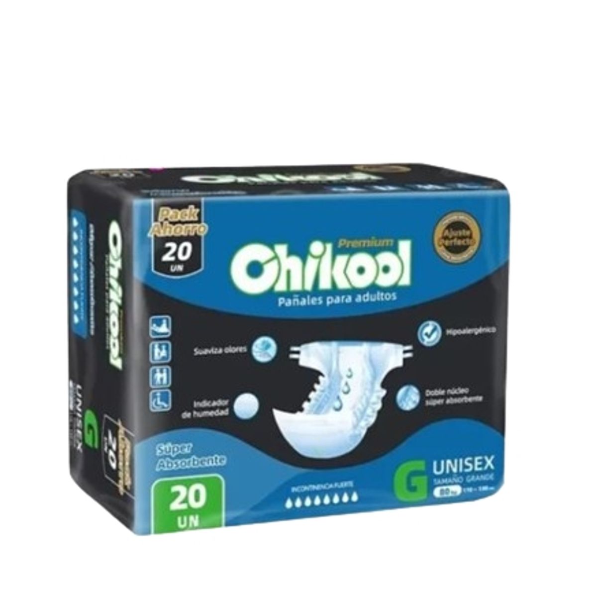 GENERICO - Pañal Chikool Adult Premiun Talla G De 20und