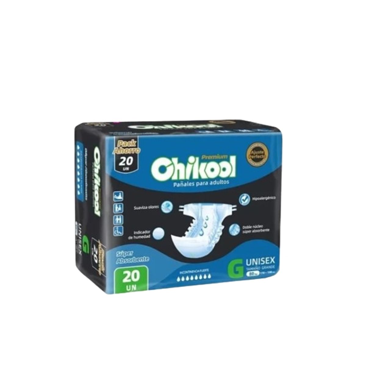 GENERICO - Pañal Chikool Adult Premiun Talla G De 20und