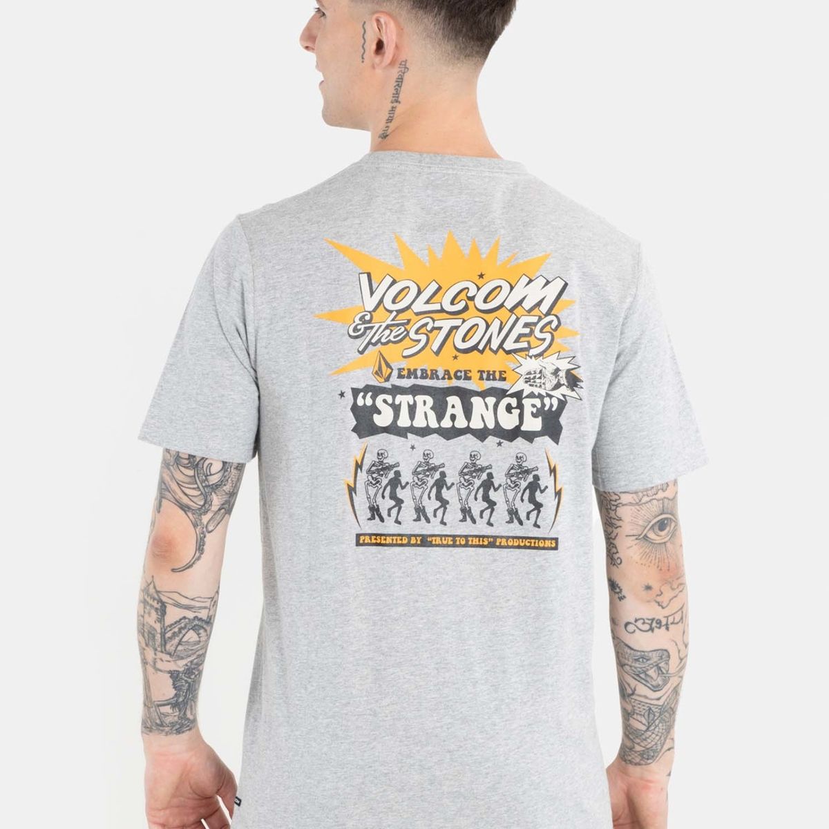 VOLCOM - Polera Strange Relics Ss Tee Gris Mezcla Hombre Volcom