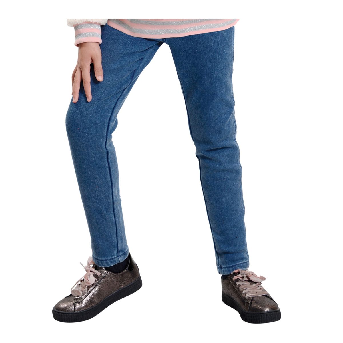 EXCEPTION - Calza Mezclilla Interior Peludo Niña Exception