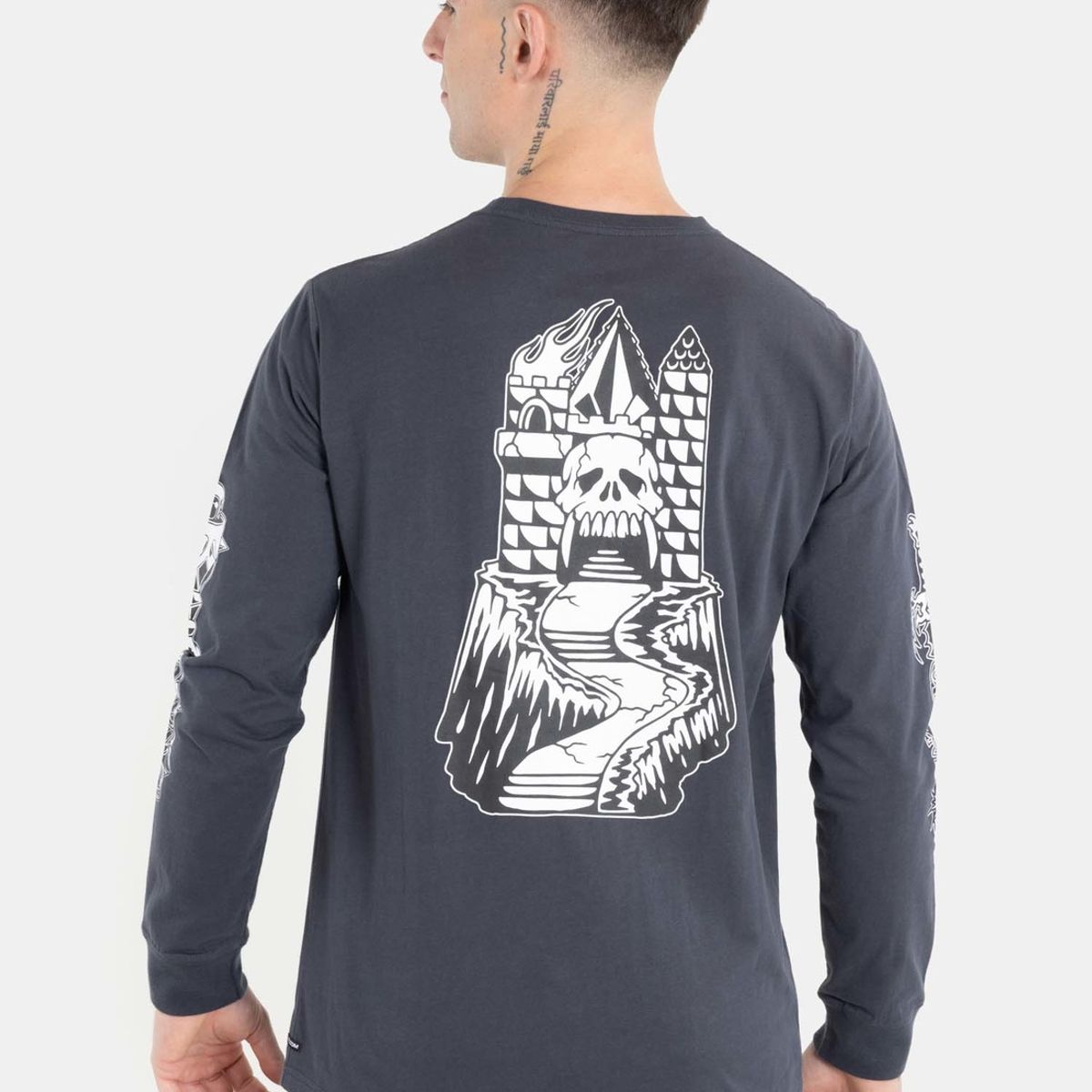 VOLCOM - Polera Astrong Tower Ls Tee Gris Hombre Volcom