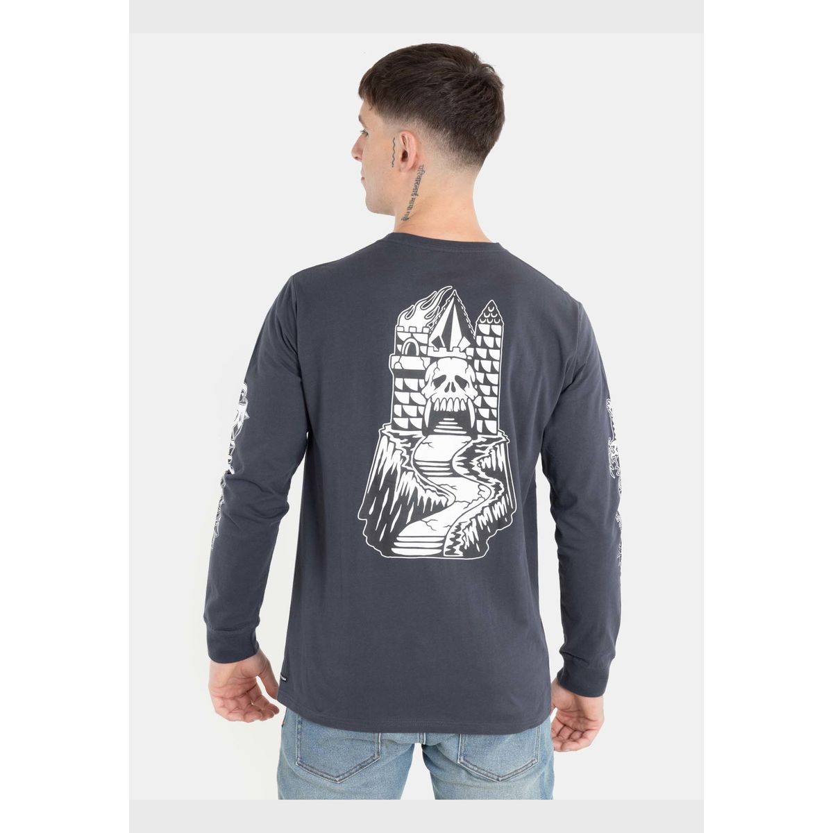 VOLCOM - Polera Astrong Tower Ls Tee Gris Hombre Volcom