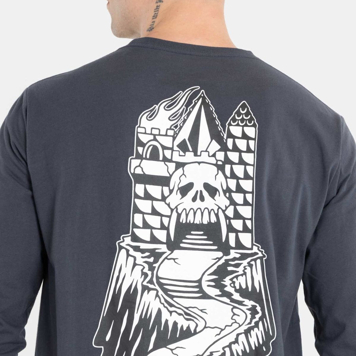 VOLCOM - Polera Astrong Tower Ls Tee Gris Hombre Volcom