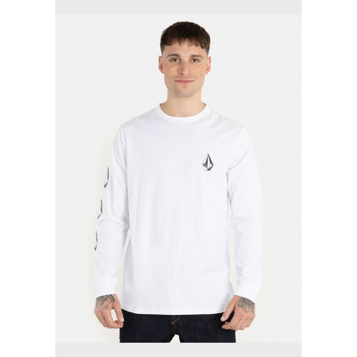 VOLCOM - Polera Iconic Stone Ls Tee Blanco Hombre Volcom.