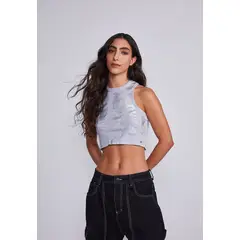 SIOUX - Peto Mujer Gris Con Folia