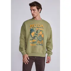 SIOUX - Polerón Hombre Verde Ruda