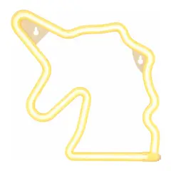GENERICO - Lampara Neón Led Unicornio Decoración Todo Ambiente Hogar - Blanco