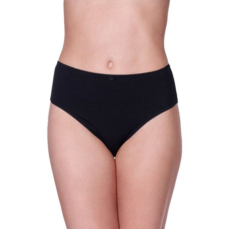 Calzon Tiro Alto Algodon Lycra 2001 Negro S