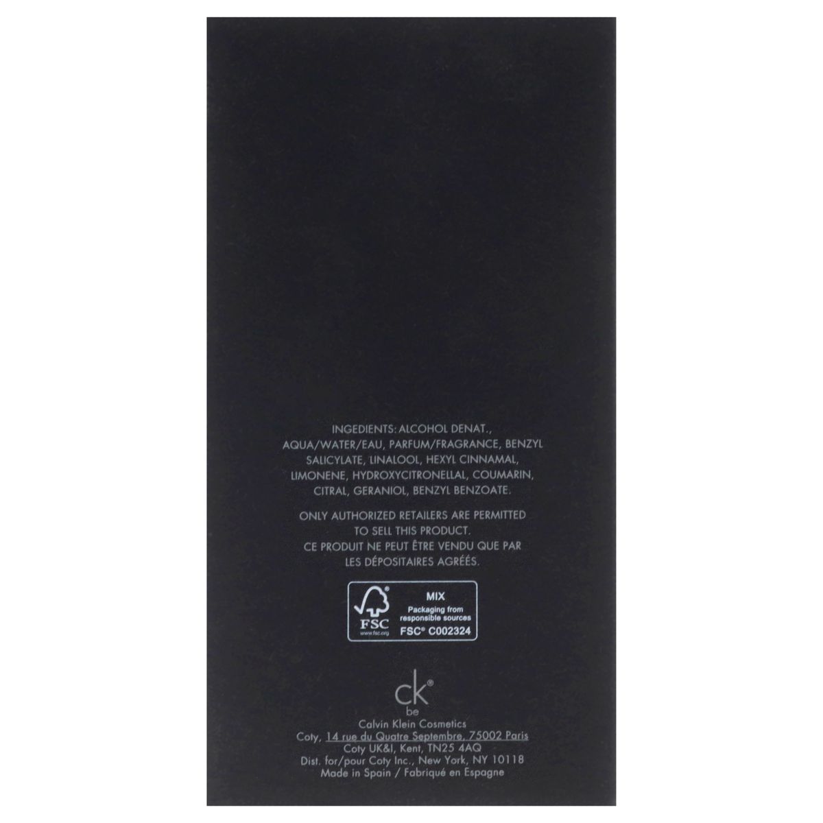 CALVIN KLEIN - Perfume Hombre CK Be Calvin Klein EDT 200 ml