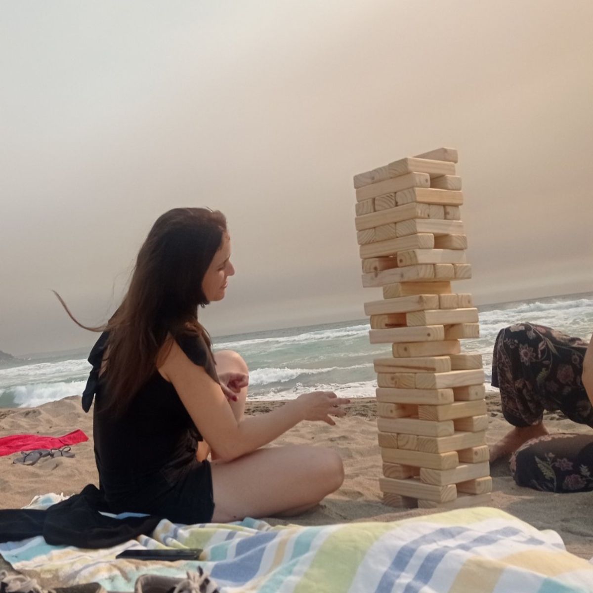 GENERICO - Yenga gigante - Torre de bloques de madera - con bolso