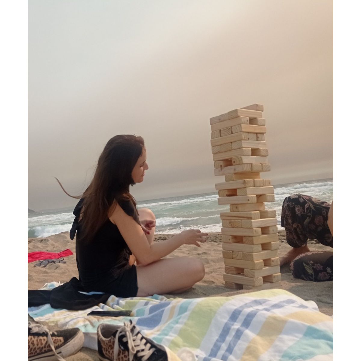 GENERICO - Yenga gigante - Torre de bloques de madera - con bolso