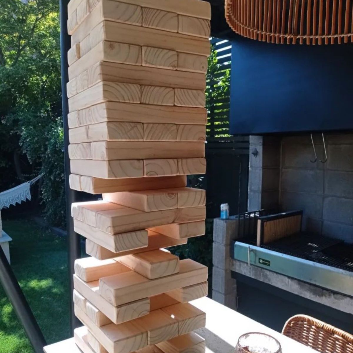 GENERICO - Yenga gigante - Torre de bloques de madera - con bolso