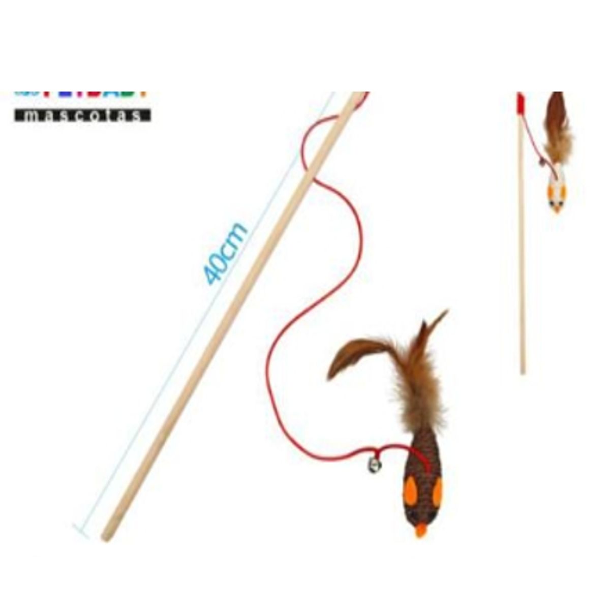 GENERICO - Juguete Gato Mimo Varilla 40cm Colores
