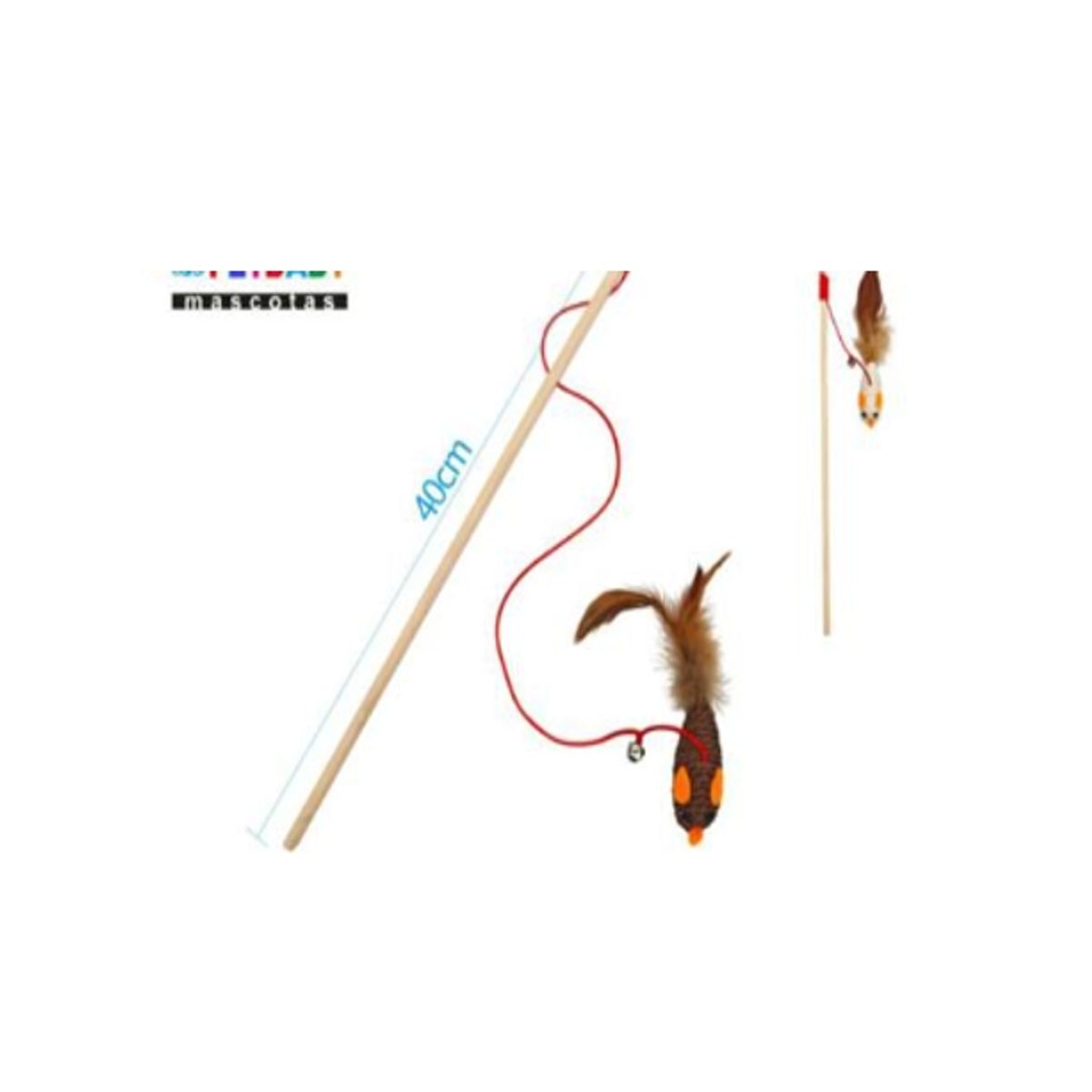 GENERICO - Juguete Gato Mimo Varilla 40cm Colores