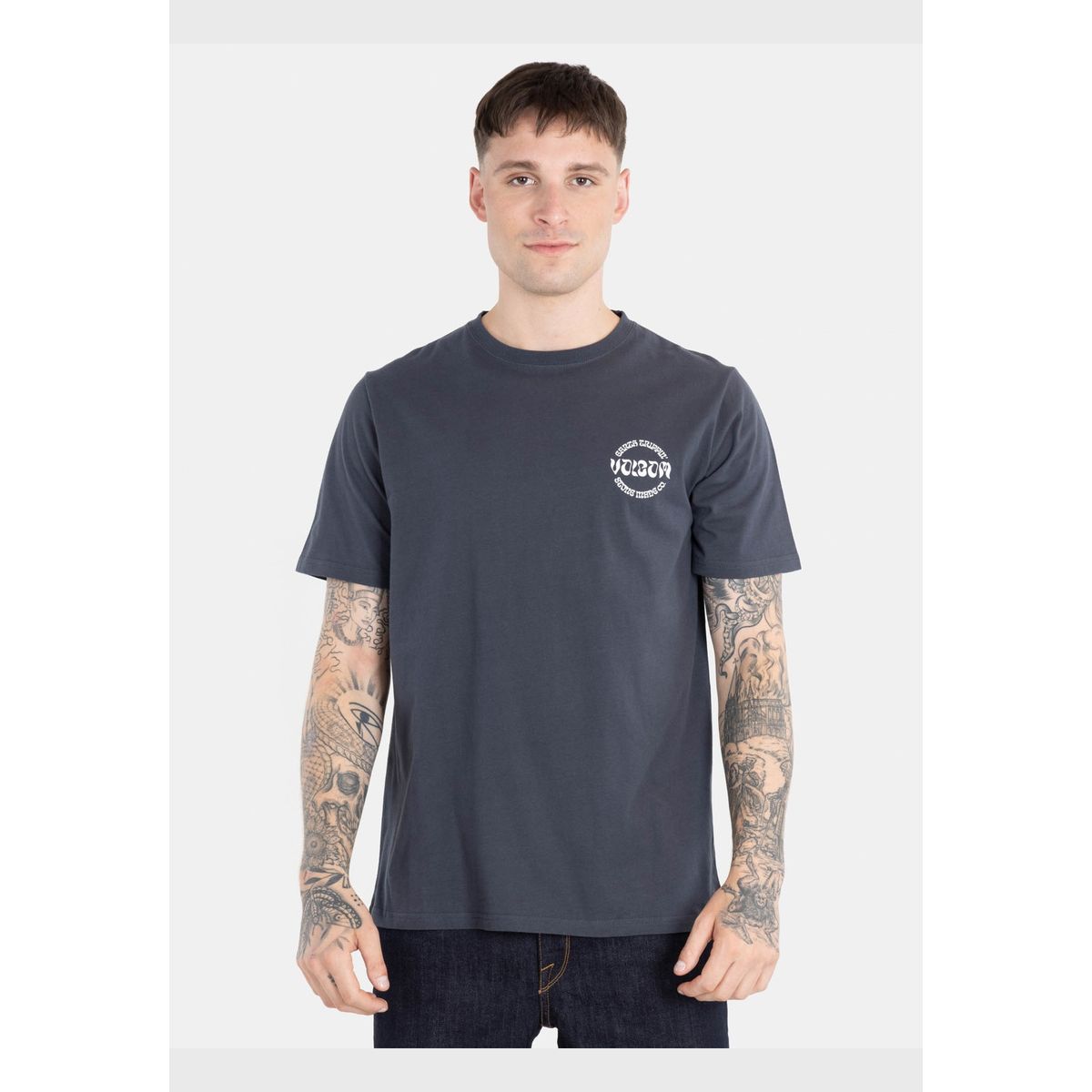VOLCOM - Polera Stoneature Ss Tee Gris Oscuro Hombre Volcom