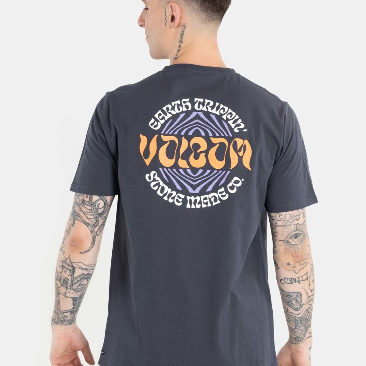 VOLCOM - Polera Stoneature Ss Tee Gris Oscuro Hombre Volcom