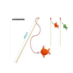 GENERICO - Juguete Gato Mimo Varilla 40cm Colores Surtidos Diseño Pez