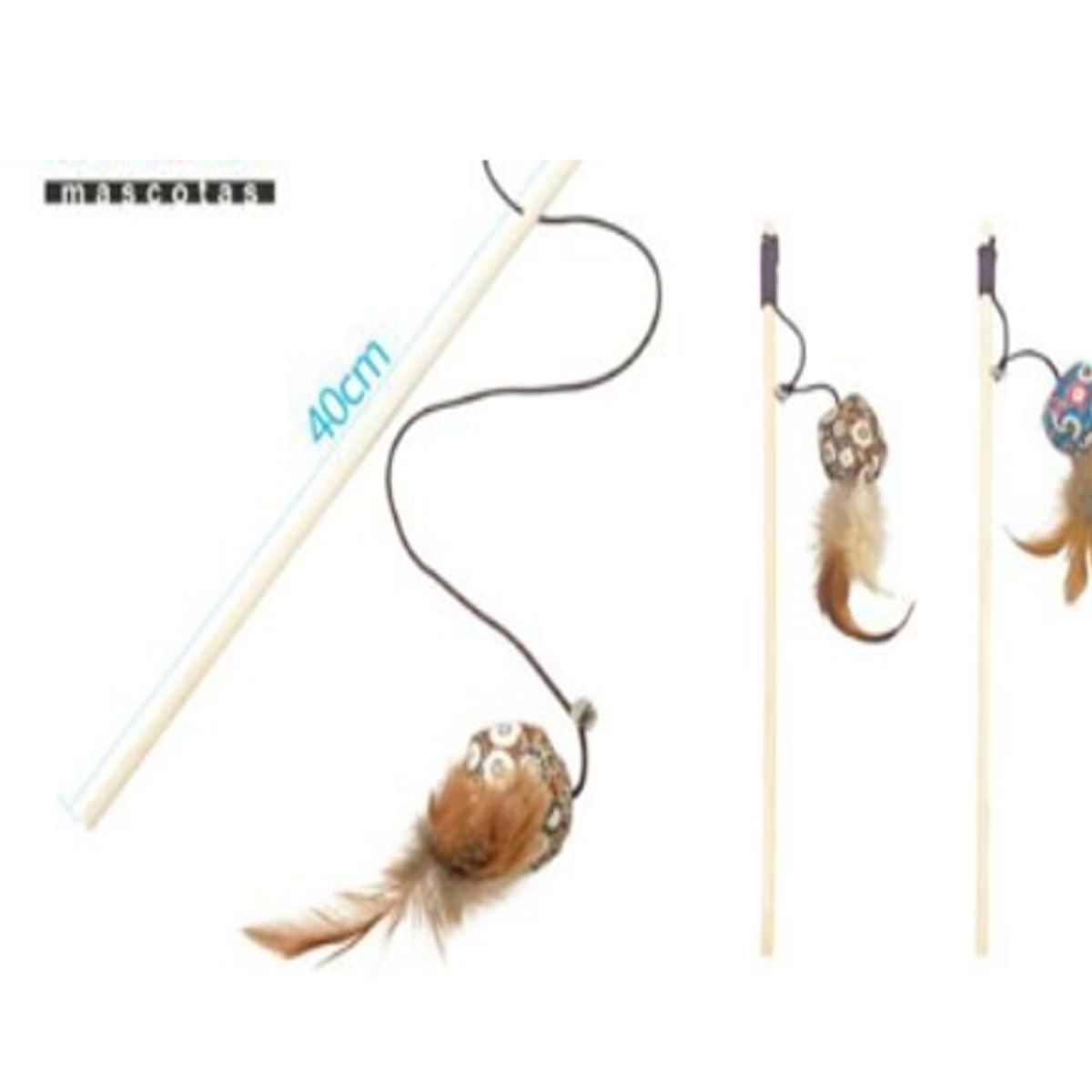 GENERICO - Juguete Gato Mimo Varilla 40cm Colores Surtidos