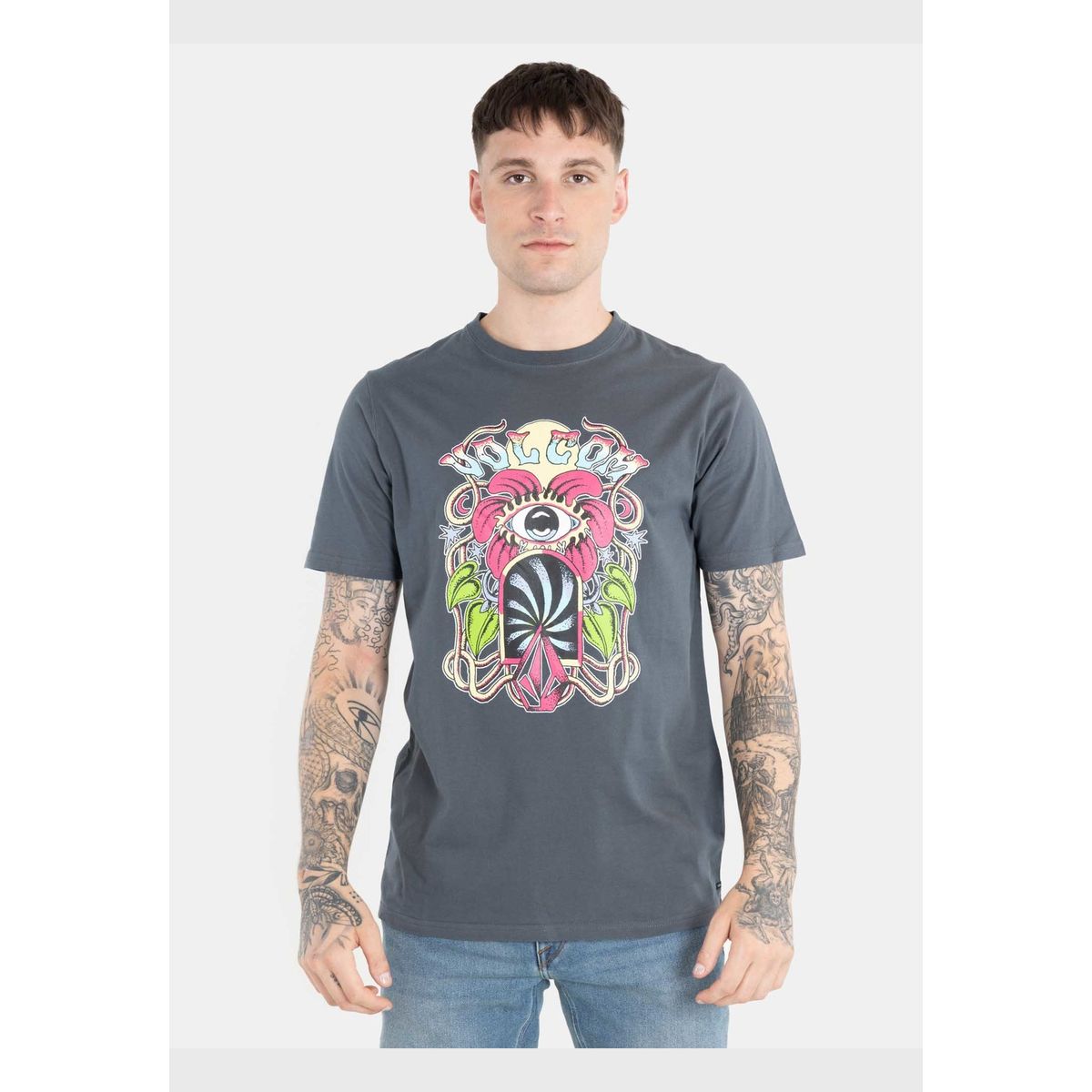 VOLCOM - Polera Eye See Yow Ss Tee Gris Oscuro Hombre Volcom