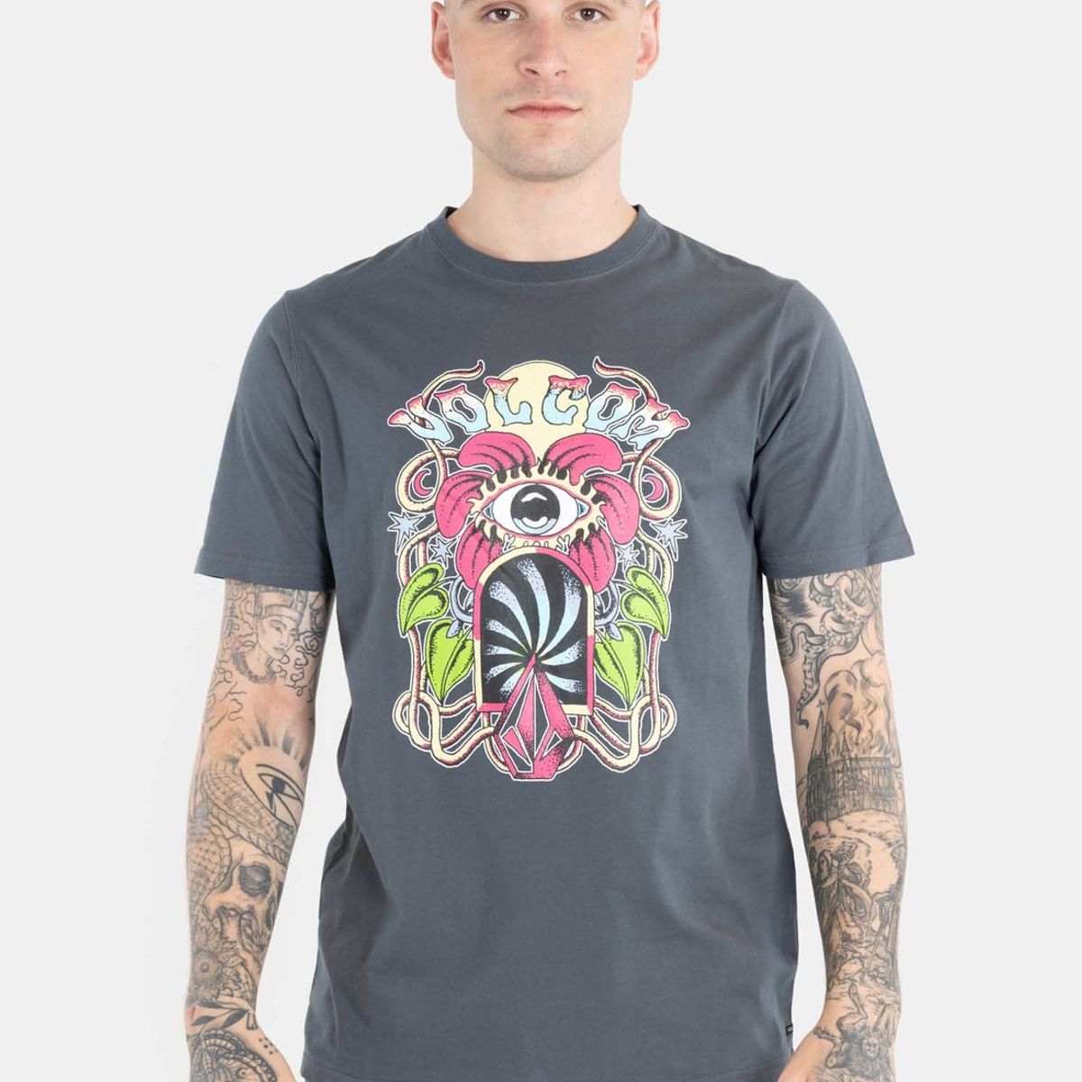 VOLCOM - Polera Eye See Yow Ss Tee Gris Oscuro Hombre Volcom