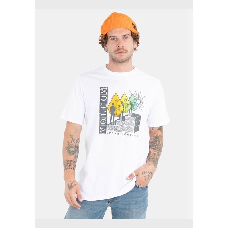 VOLCOM - Polera Reflected Ss Tee Blanco Hombre Volcom