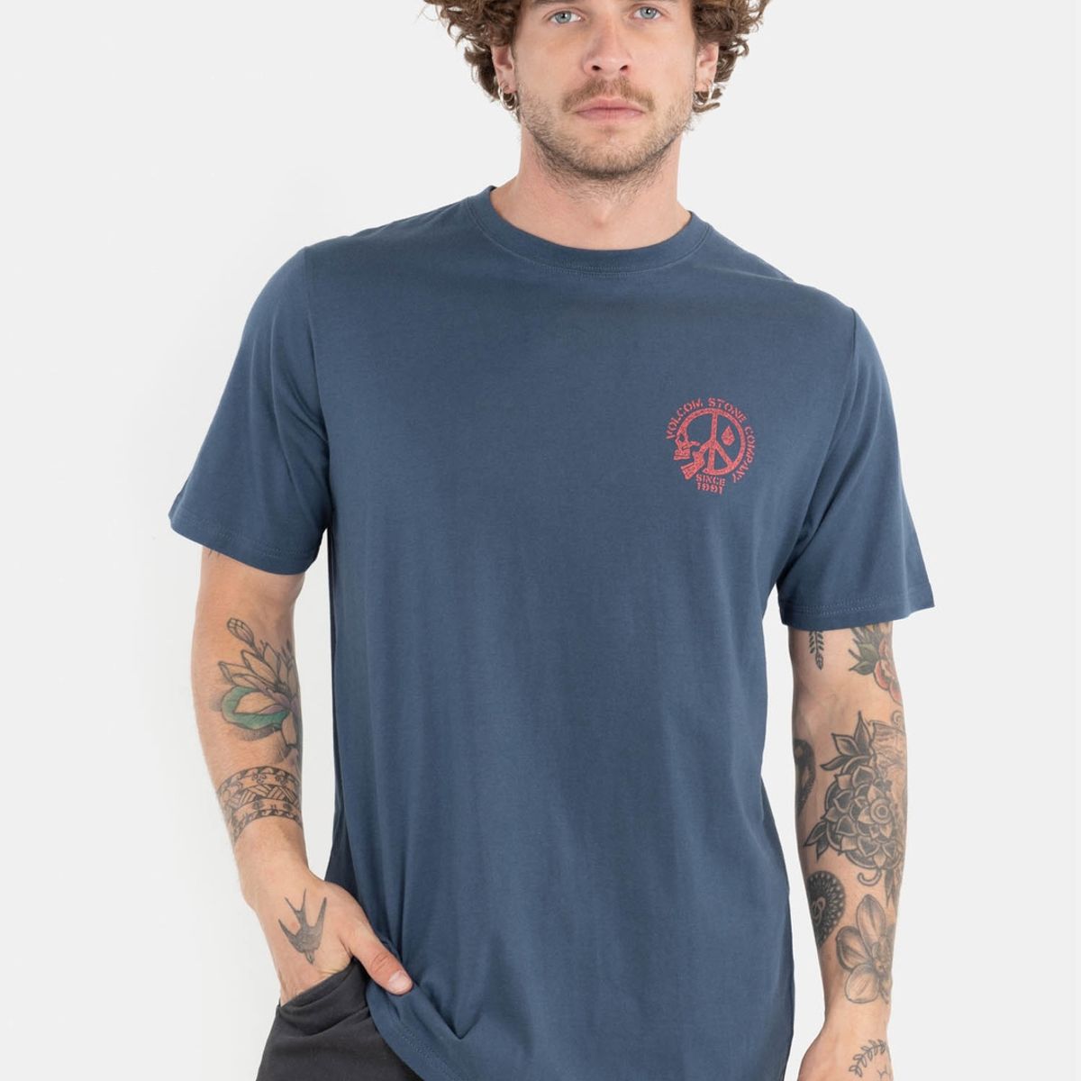 VOLCOM - Polera Beliveme Ss Tee Marino Hombre Volcom