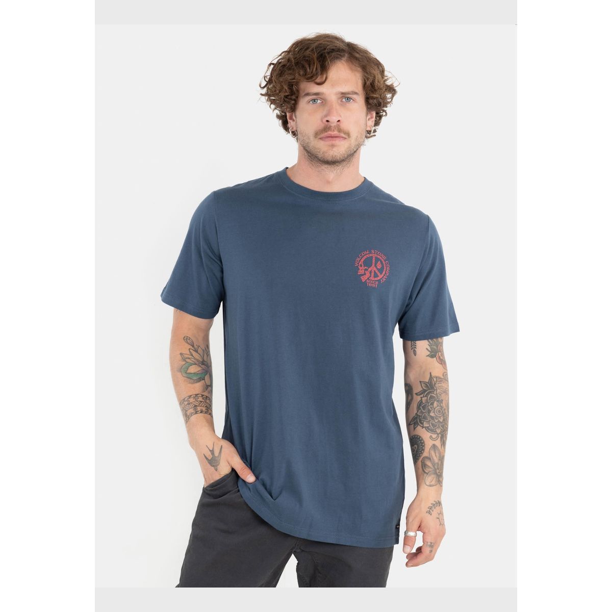 VOLCOM - Polera Beliveme Ss Tee Marino Hombre Volcom