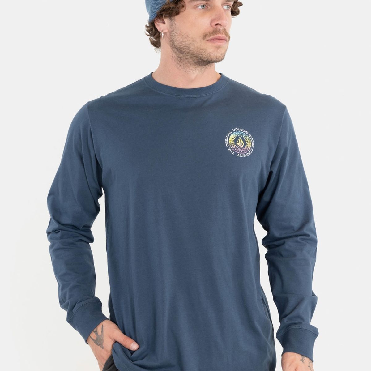 VOLCOM - Polera Sol´D Out Ls Tee Azul Marino Hombre Volcom