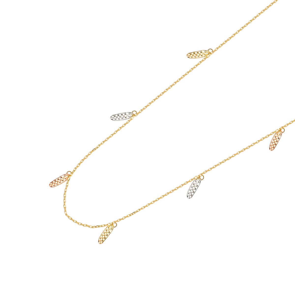 JB JOYAS BARON - Collares de Oro 18kt Modelo Plumas Colgantes