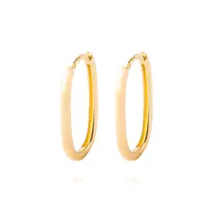 JB JOYAS BARON - Aros de Oro 18kt Modelo Argollas Alargadas