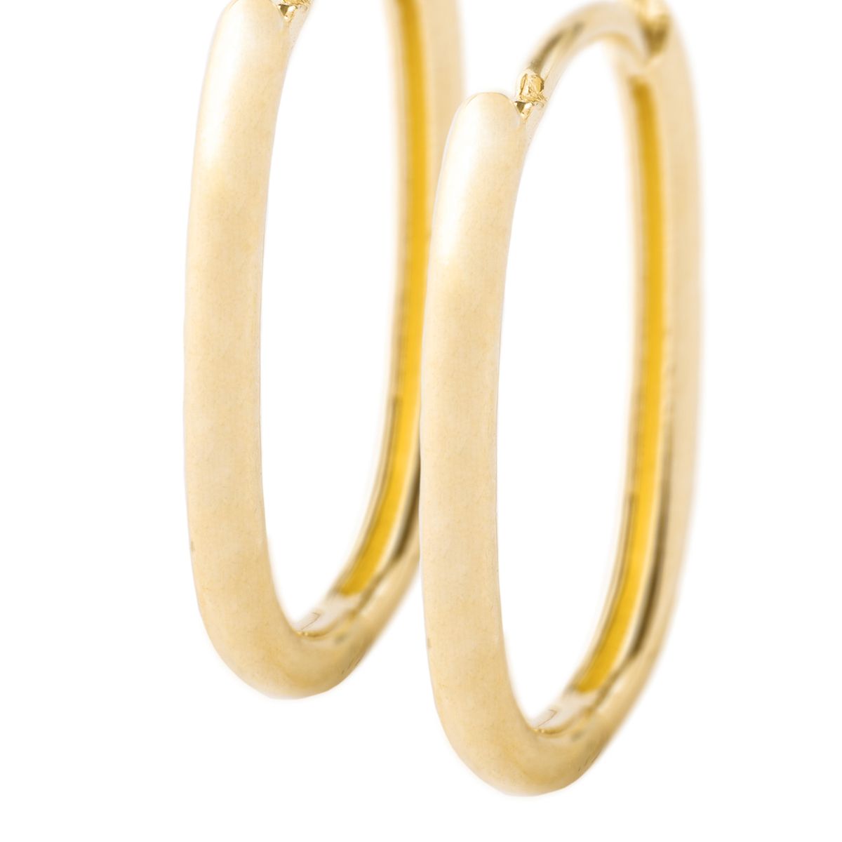 JB JOYAS BARON - Aros de Oro 18kt Modelo Argollas Alargadas