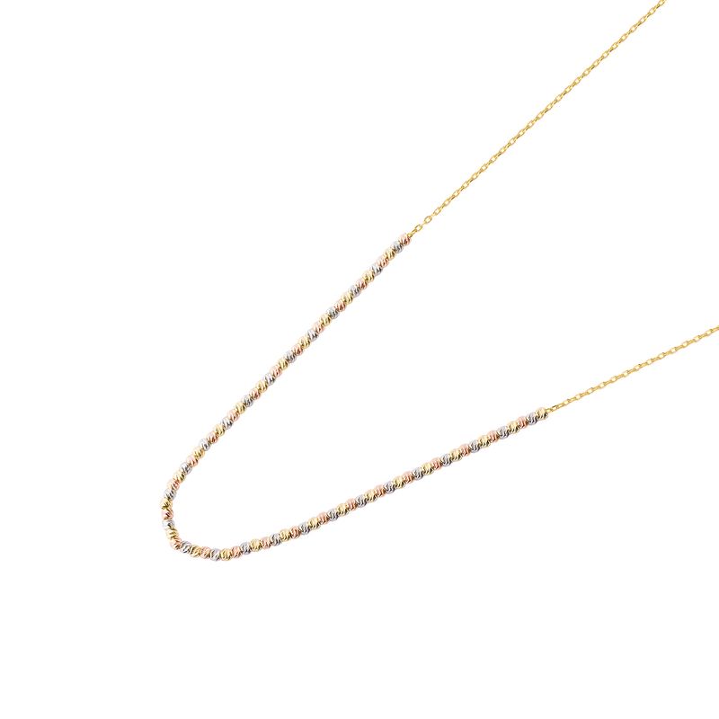 JB JOYAS BARON - Collares de Oro 18kt Modelo Pelotitas Tricolor