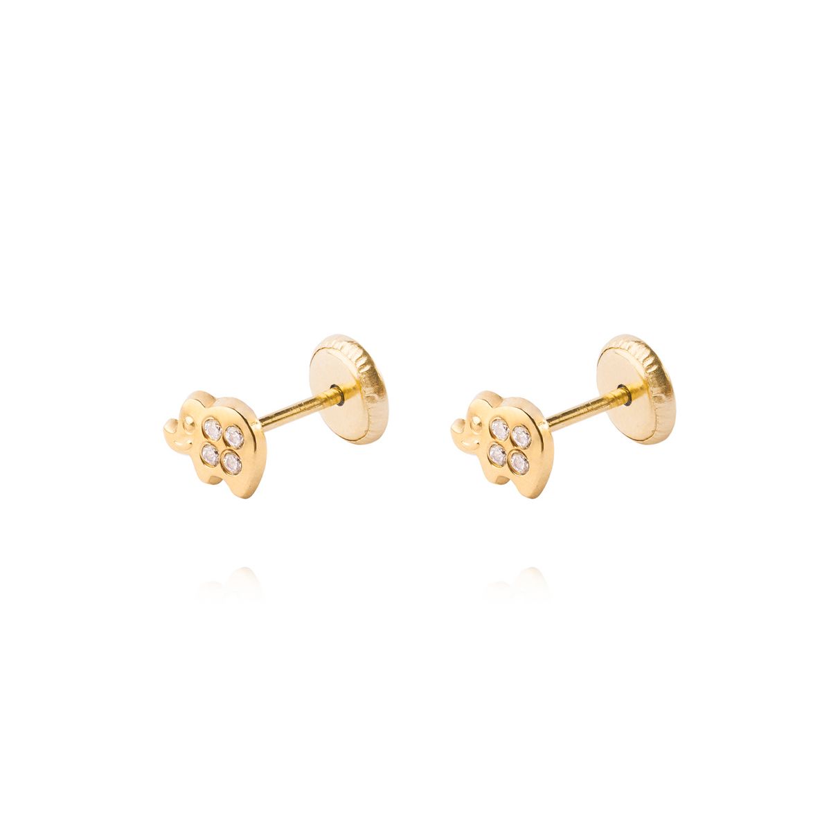 JB JOYAS BARON - Aros de Oro 9kt Elefante Circon