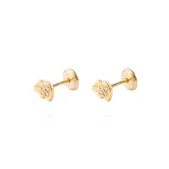 JB JOYAS BARON - Aros de Oro 9kt Elefante Circon