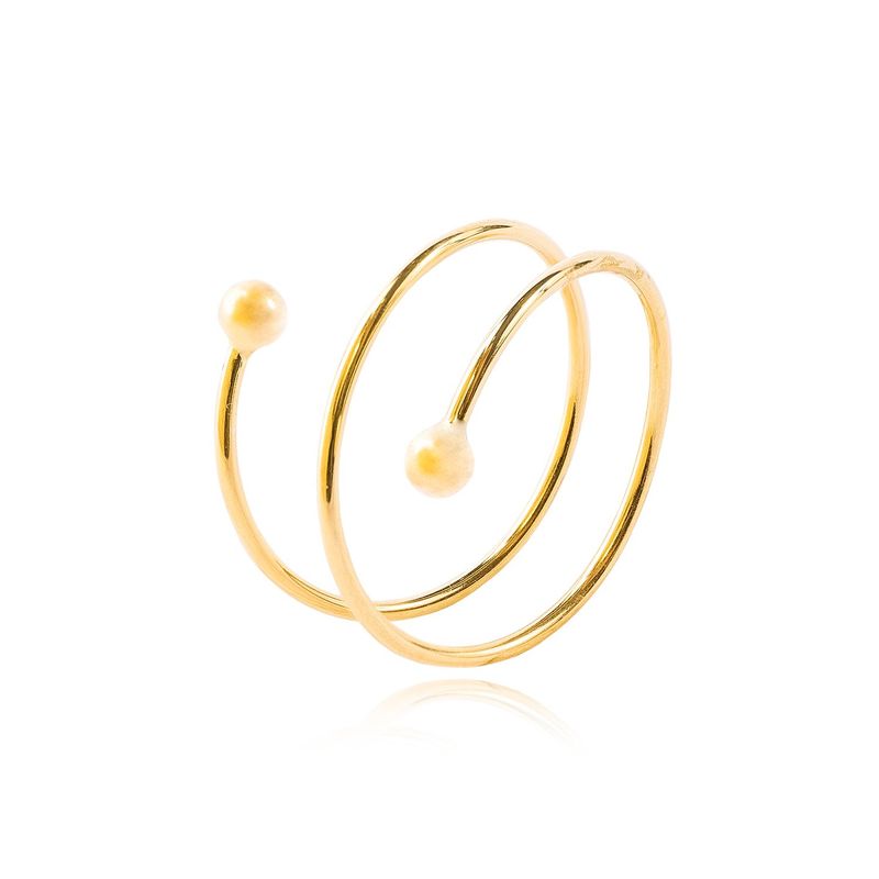 JB JOYAS BARON - Anillos de oro 18kt Modelo Espiral con Punticos