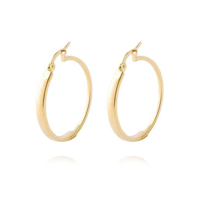 JB JOYAS BARON - Aros de Oro 18kt Modelo Argollas Grandes