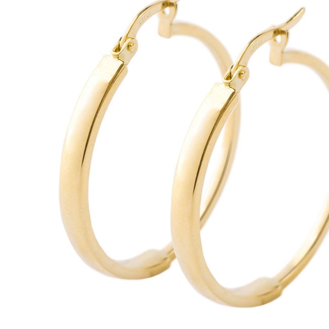 JB JOYAS BARON - Aros de Oro 18kt Modelo Argollas Grandes