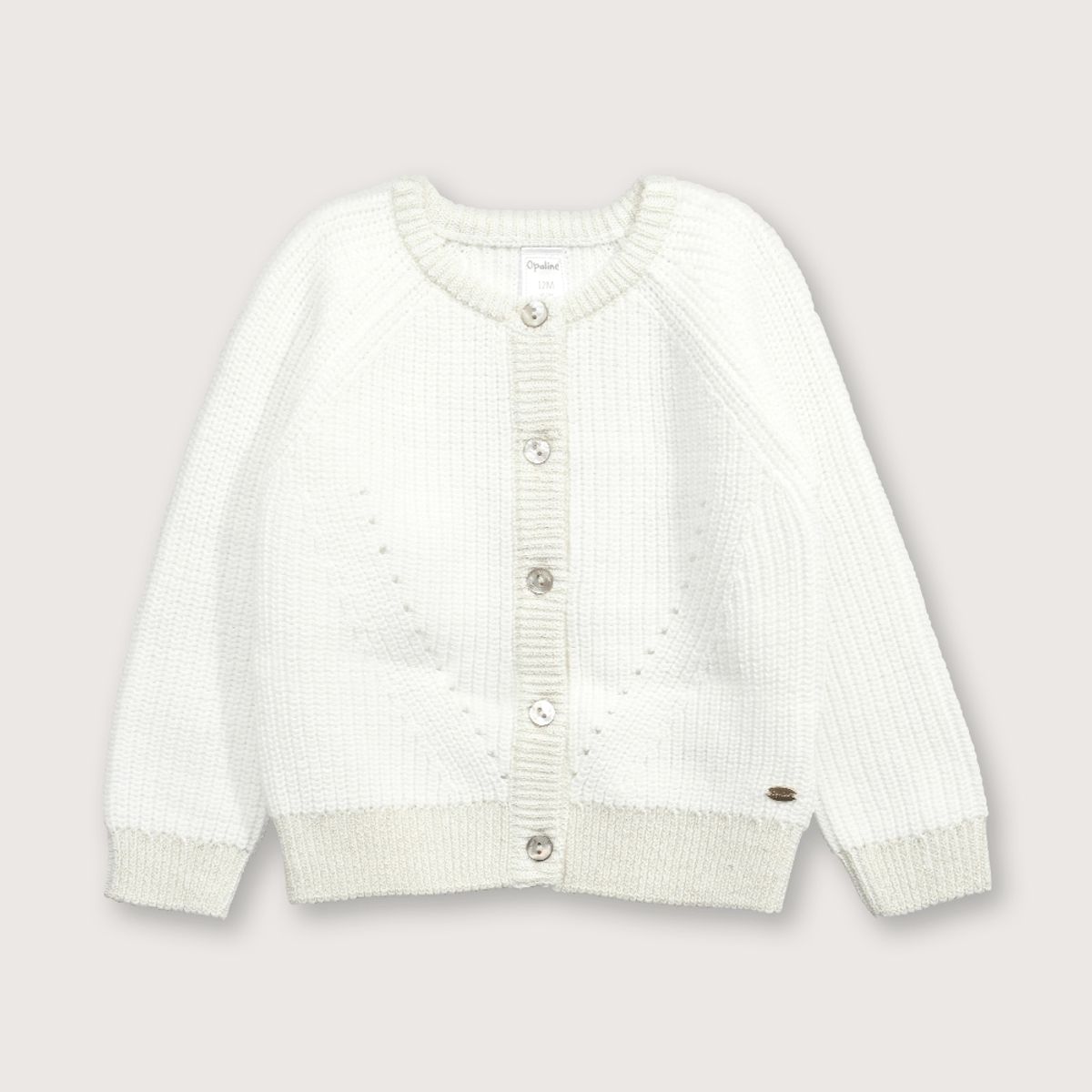 OPALINE - Chaleco Bebé niña Blanco 38481 Opaline