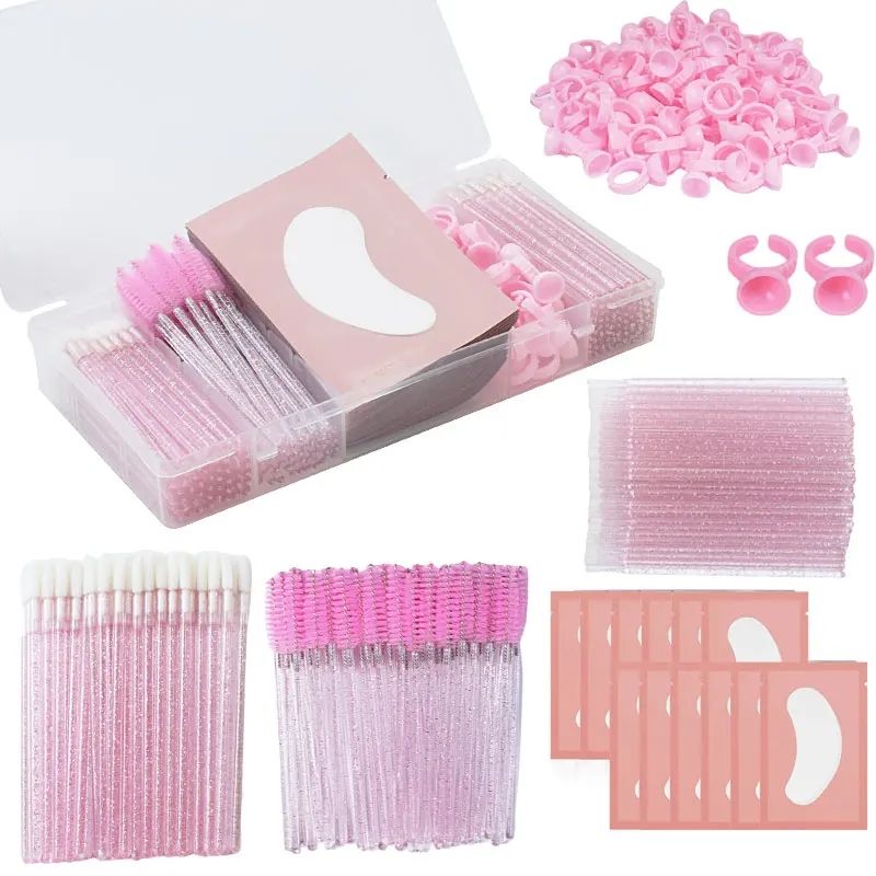 GENERICO - Conjunto Color Rosado De Extensiones De Pestañas Con Caja