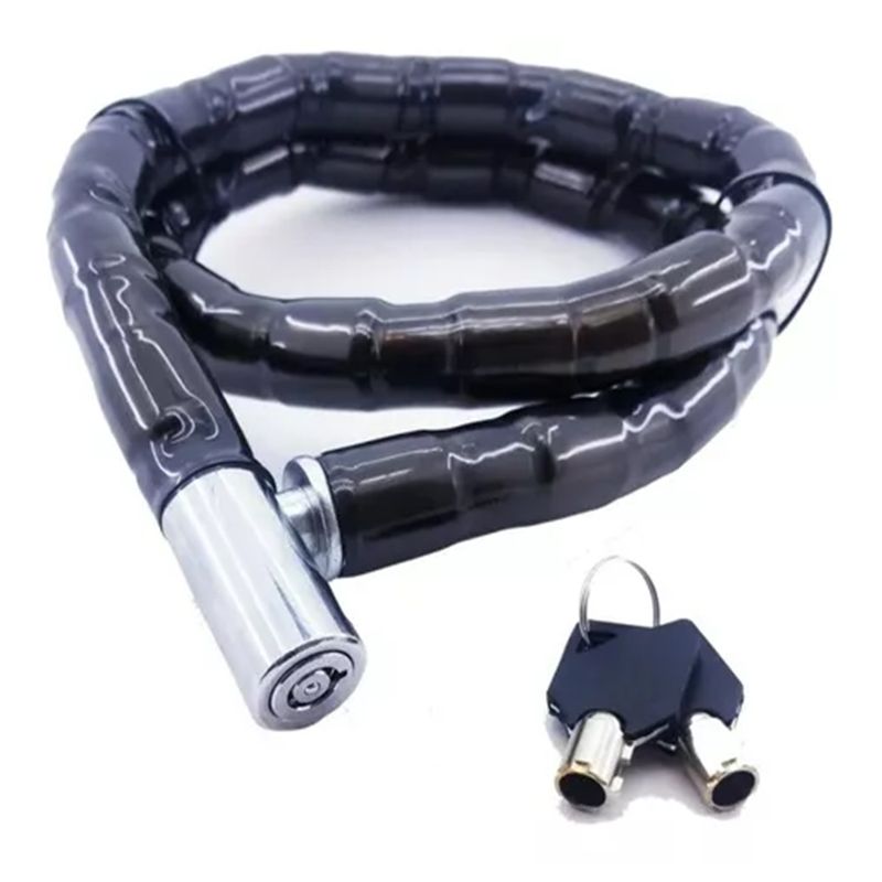 GENERICO - Cadena Candado Cllaves Cab Cobra Moto Bicicleta Reforzada