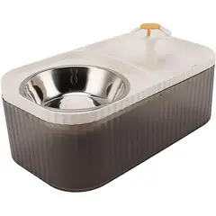 GENERICO - Plato Doble Alimento Mascotas Gato Perro Agua Y Comida