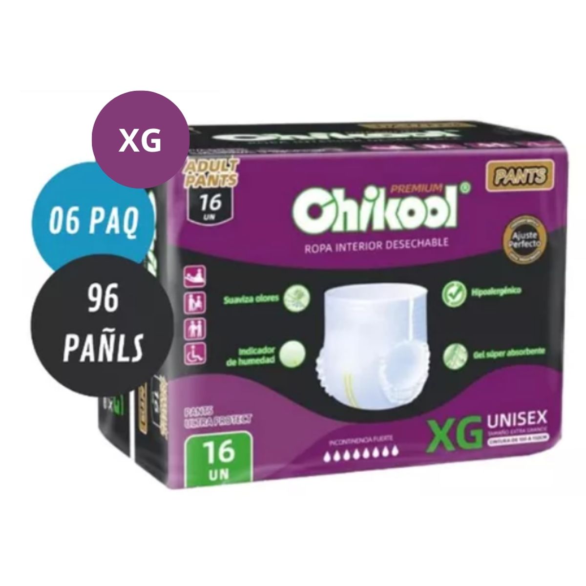 GENERICO - Pañales Chikool Adult Pants Premium Talla Xg X6 Paq