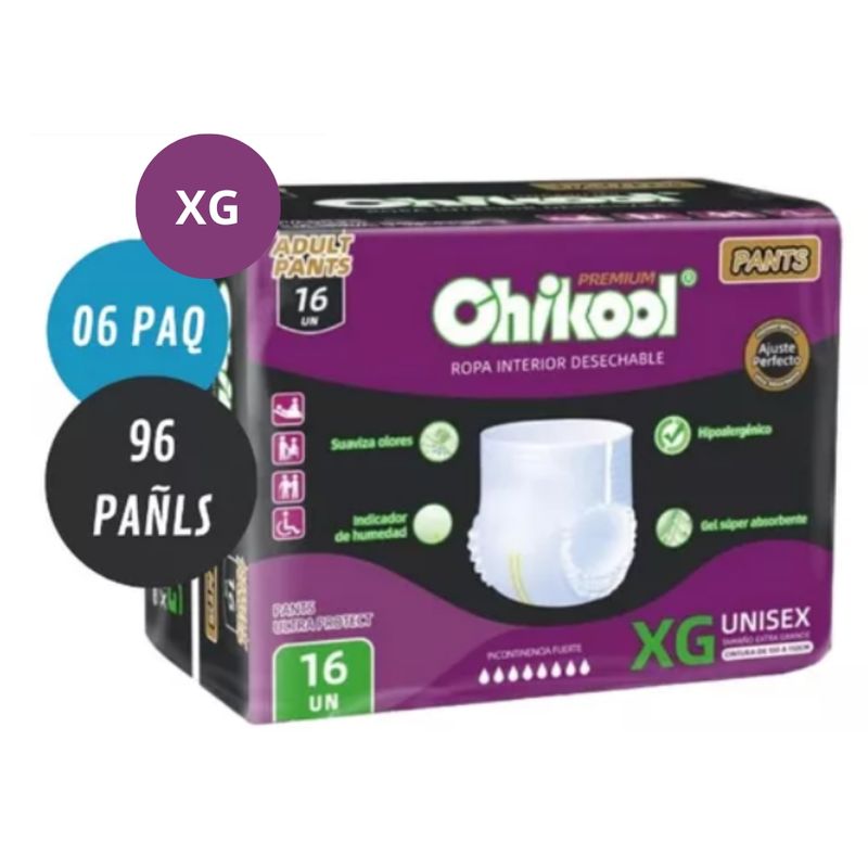 GENERICO - Pañales Chikool Adult Pants Premium Talla Xg X6 Paq