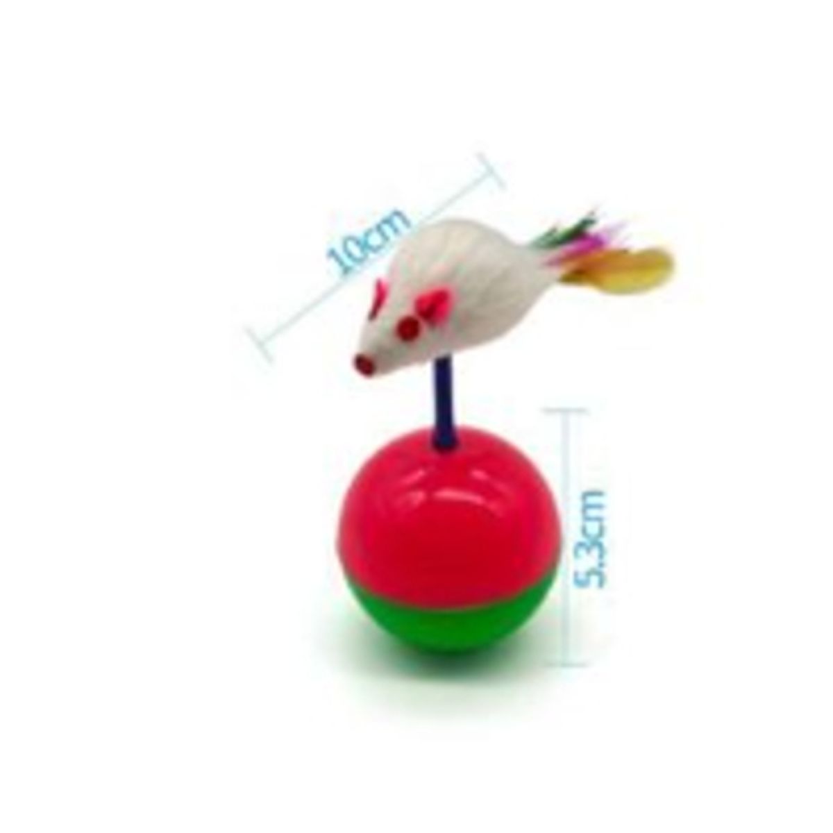 GENERICO - Juguete Gato Pelotita Diseño Ratón Colores Surtidos